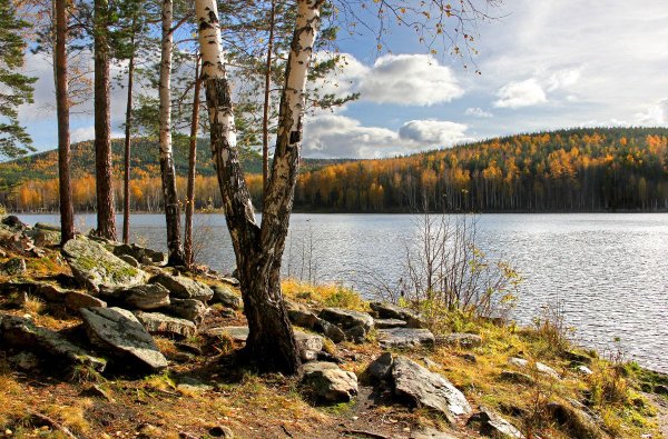 Озеро Увильды осенью