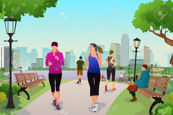 Люди на улице рисунок