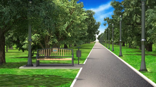 Благоустройство дорожек в парк