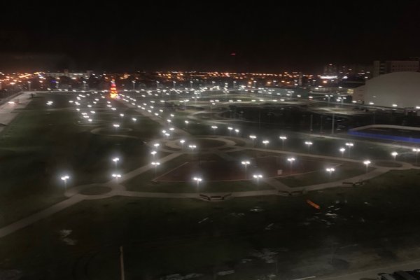 Олимпийский парк Тамбов ночью