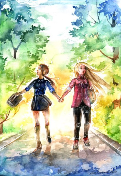 Прогулка в парке рисунок