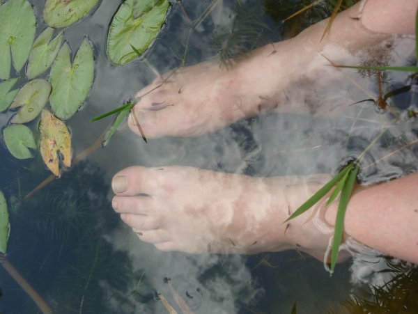 Мужские ноги в воде