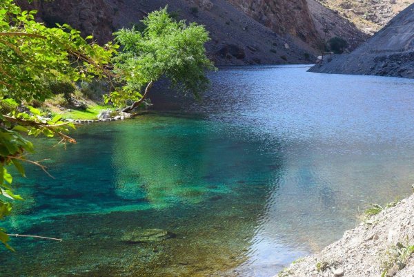Голубое озеро в Таджикистане