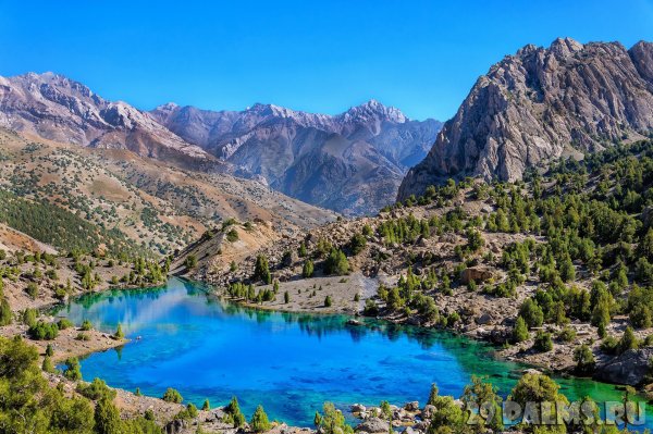 Самарканд горы голубое озеро