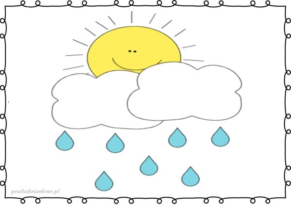 Рисунки про погоду легкие