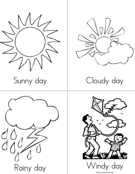 Weather раскраска для детей