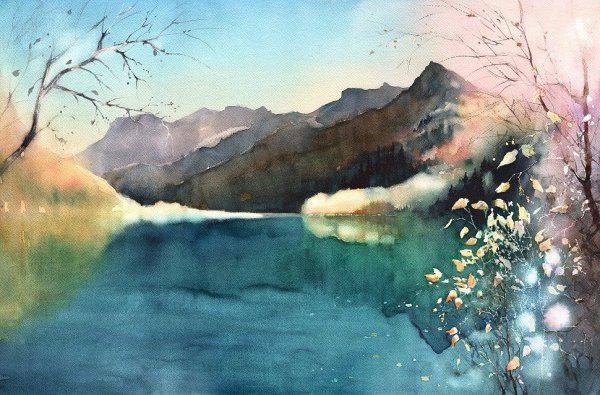 Акварель Владимира Тупоршина пейзажи города