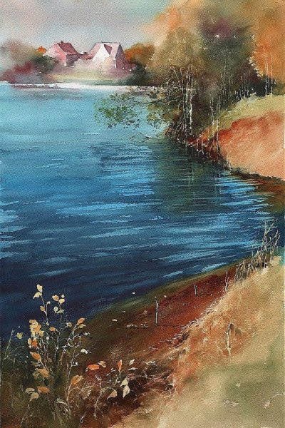 Акварель Владимира Тупоршина пейзажи