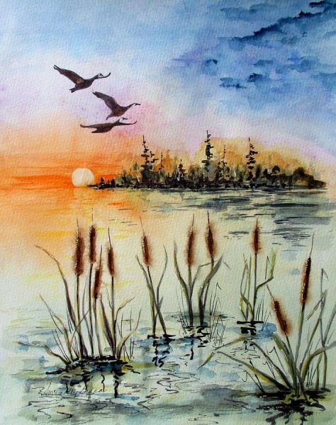 Пейзажи для рисования акварелью