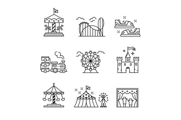 Рисунки аттракционов легкие
