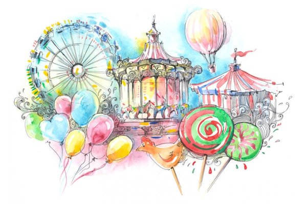 Карусель акварель