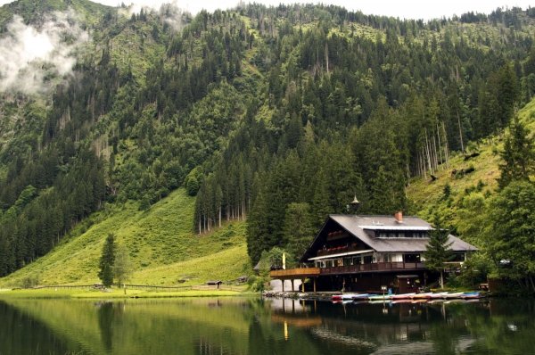 Фахверк Швейцария горы озеро лес