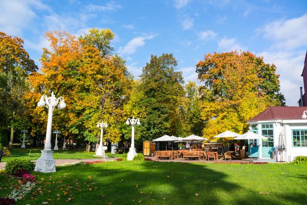 Сад Эрмитаж Москва осень