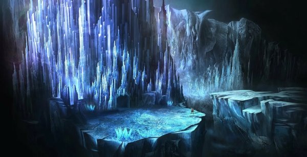 Пещера сталактитов фэнтези арт