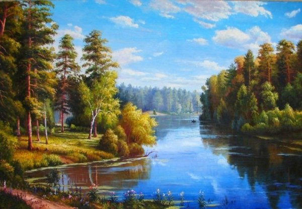Игорь Прищепа картины горный ручей