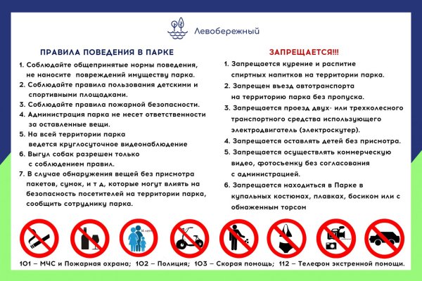 Правила поведения в парке для детей