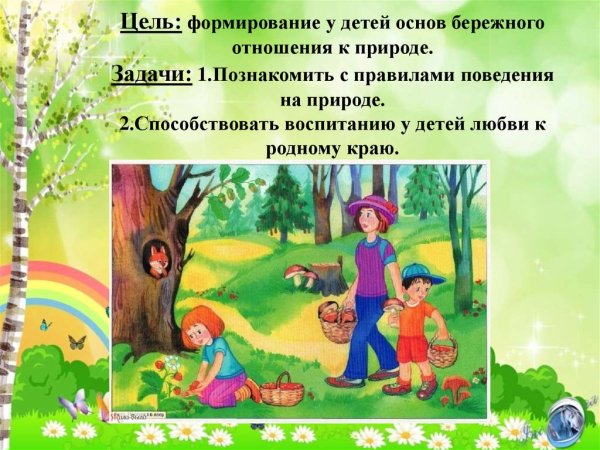 Бережное отношение к природе для детей
