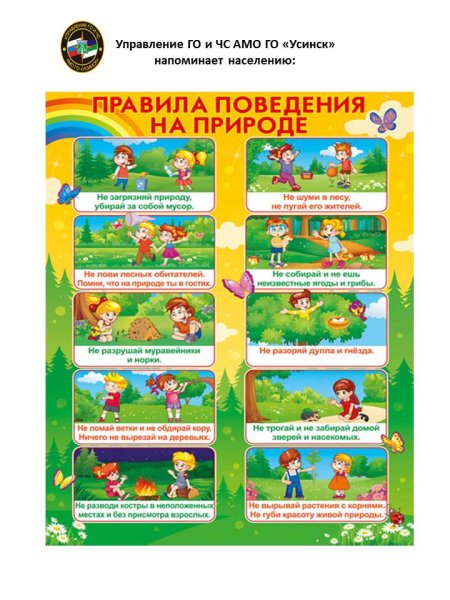 Правил поведения в природе