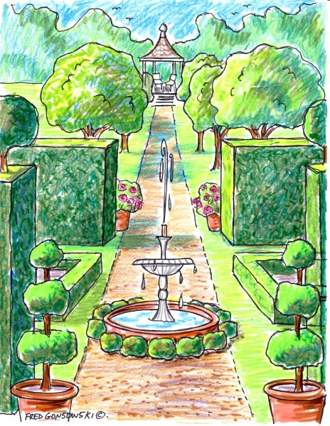 Сад рисунок