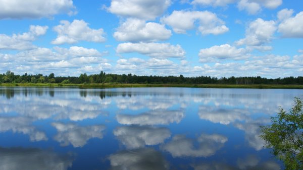 Отражение облаков в воде