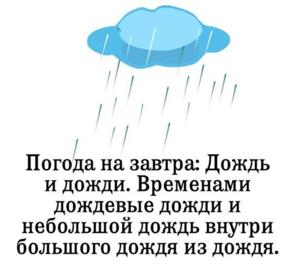Шутки про дождливую погоду