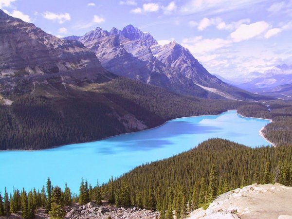 Озеро Пейто зимой