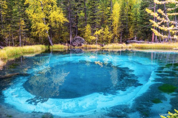 Голубое озеро Алтай Акташ