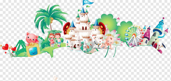 Парк аттракционов на прозрачном фоне