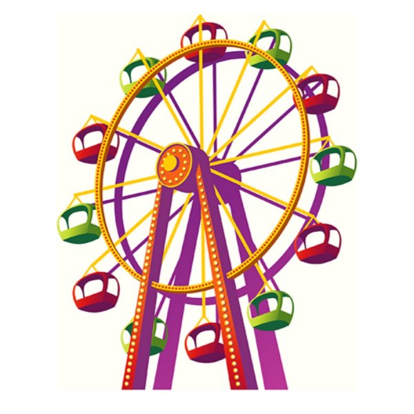 Колесо обозрения иллюстрация