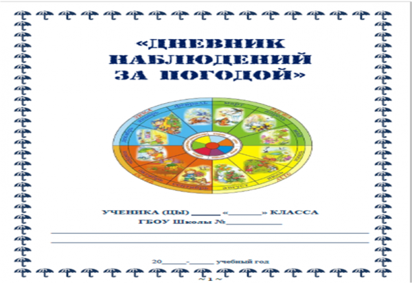 Дневник наблюдений обложка