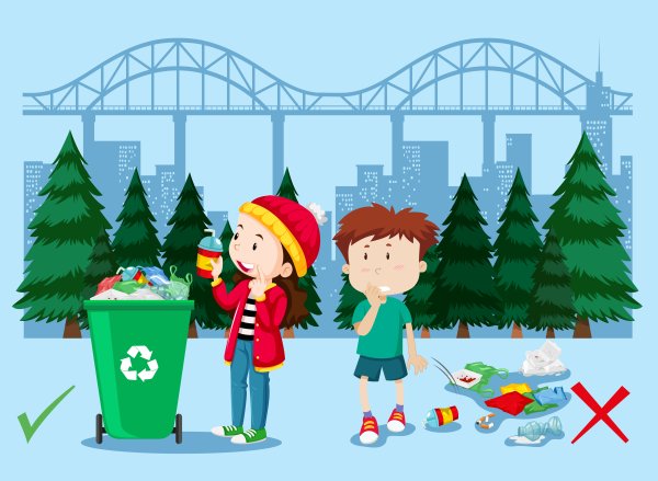 Чистый парк и грязный рисунок