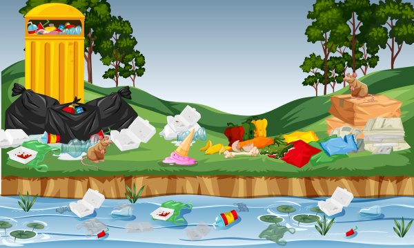 Мусор на природе для детей