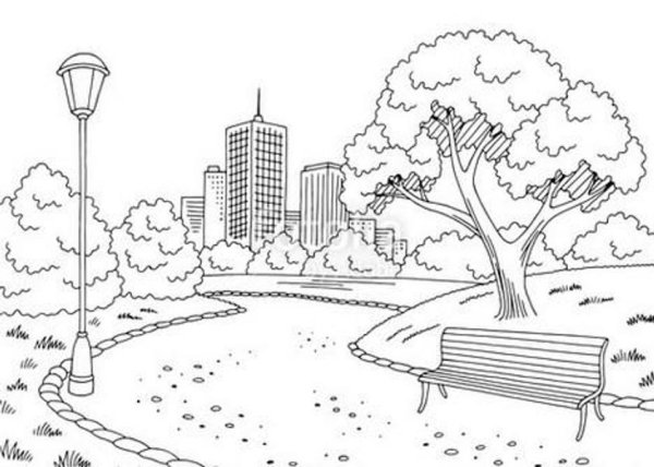 Раскраска парк