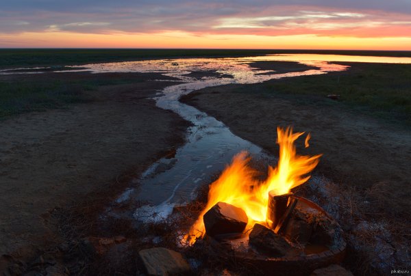 Калмыкия горящий Родник