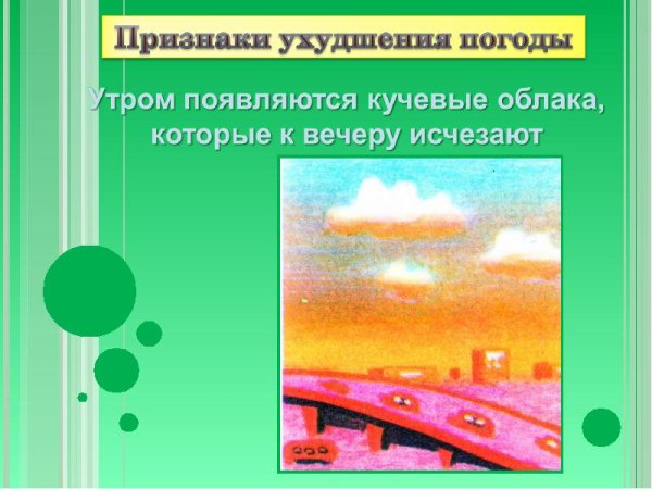 Признаки погоды