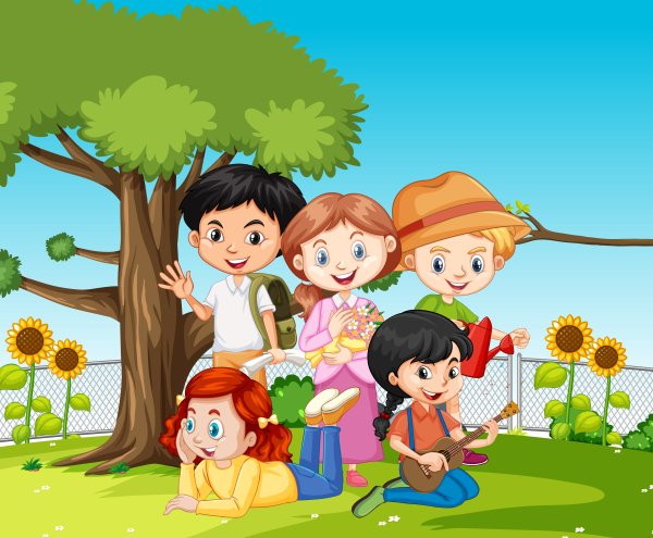 Дети в парке картинки