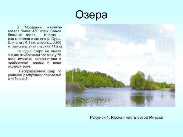 Самое большое озеро в Мордовии