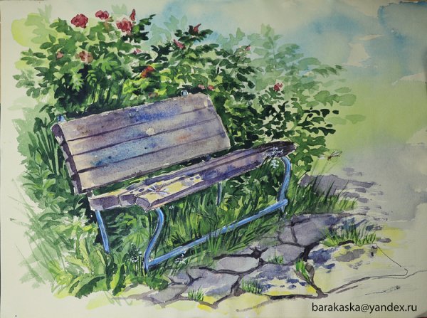 Скамейка в живописи