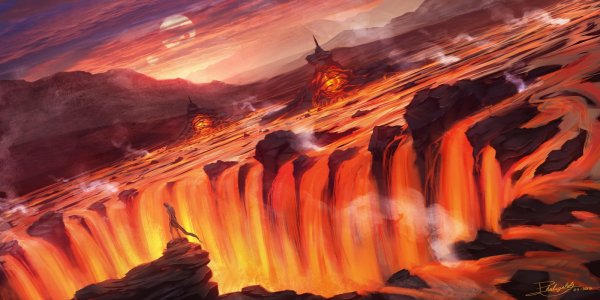 Лавовая река арт