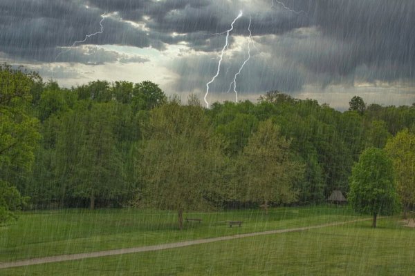 На Череповец надвигается гроза с градом