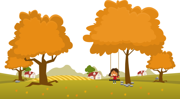 Осенний пейзаж вектор