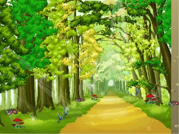 Лес рисунок