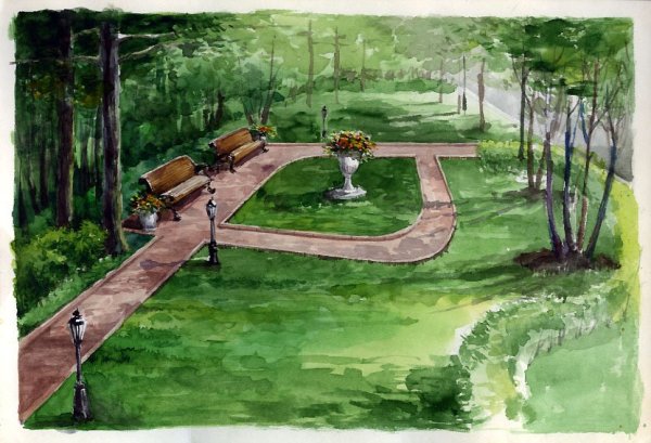 Рисунок парка