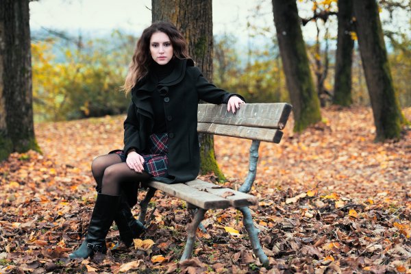 Фотосессия в парке осенью