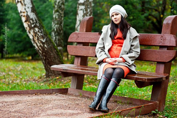 Фотосессия на скамейке