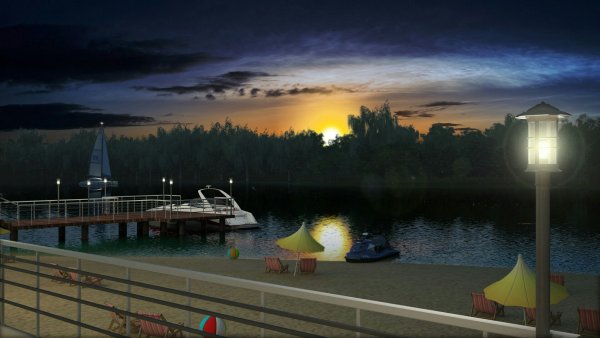 Парк Пехорка в Балашихе ночью