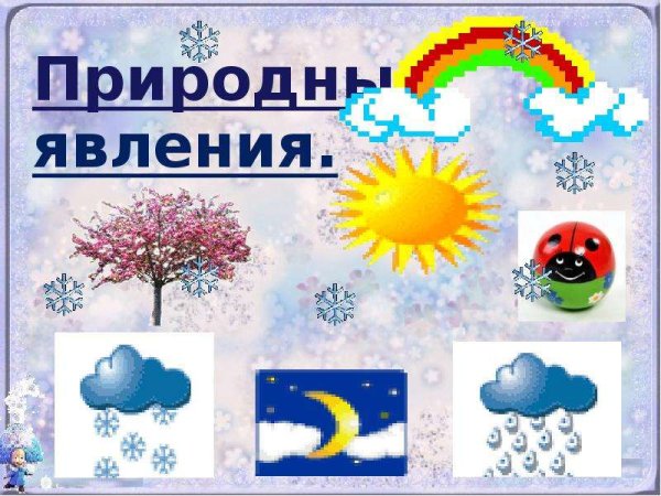 Природные явления для дошкольников