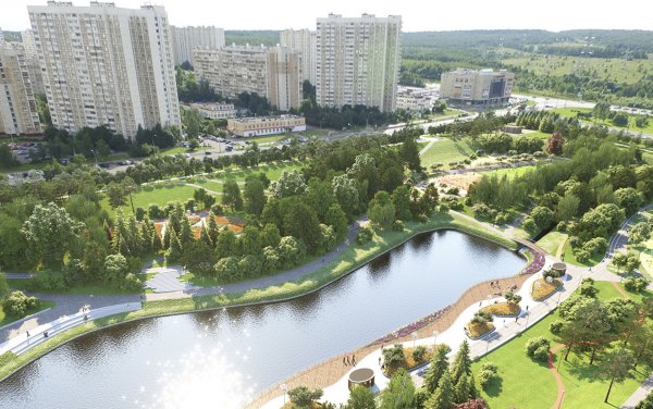 Парк Северное Бутово Пойма реки Битца