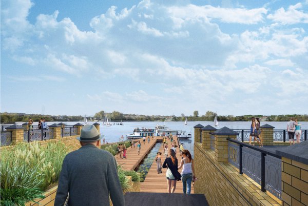 Набережная озеро Ломпадь Людиново