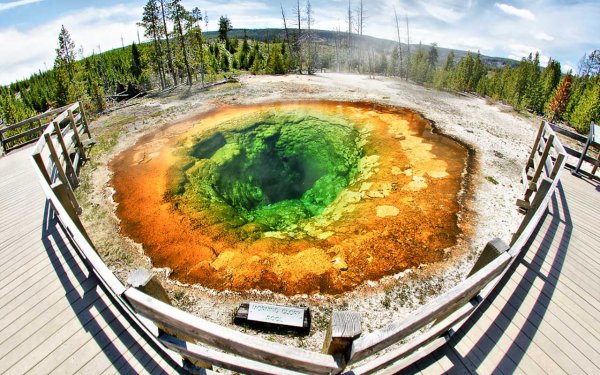 Озеро утренней славы национальный парк Yellowstone